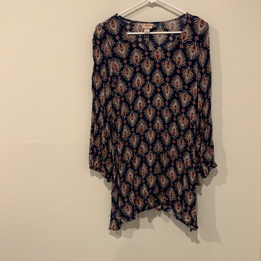 Mossimo Supply Co women’s long sleeve paisley blouse